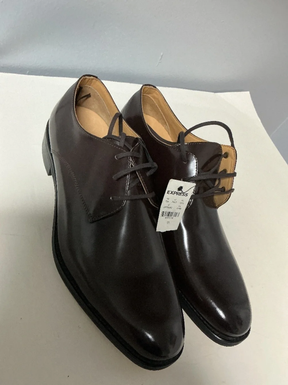 Express Burgundy Dress Shoes Size 11 Medium.